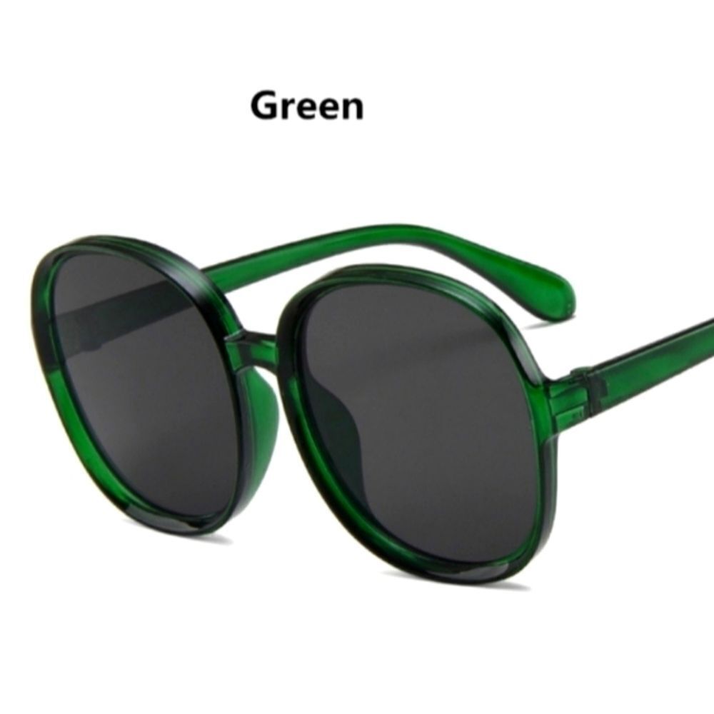 Ladies Green Framed Big Over sized Unisex Sunglasses